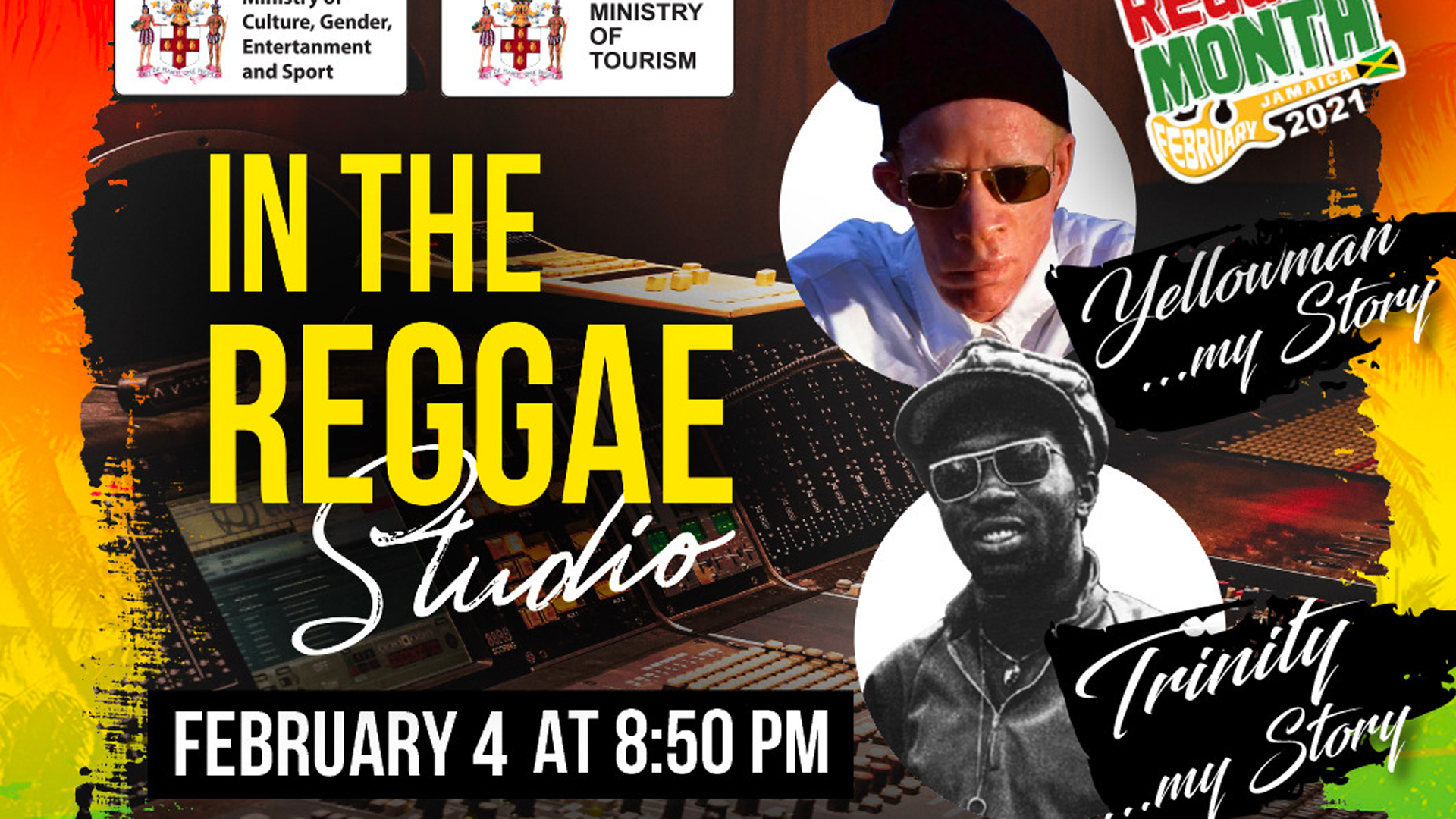 Reggae Month Jamaica February 4 In the Studio with Yellowman