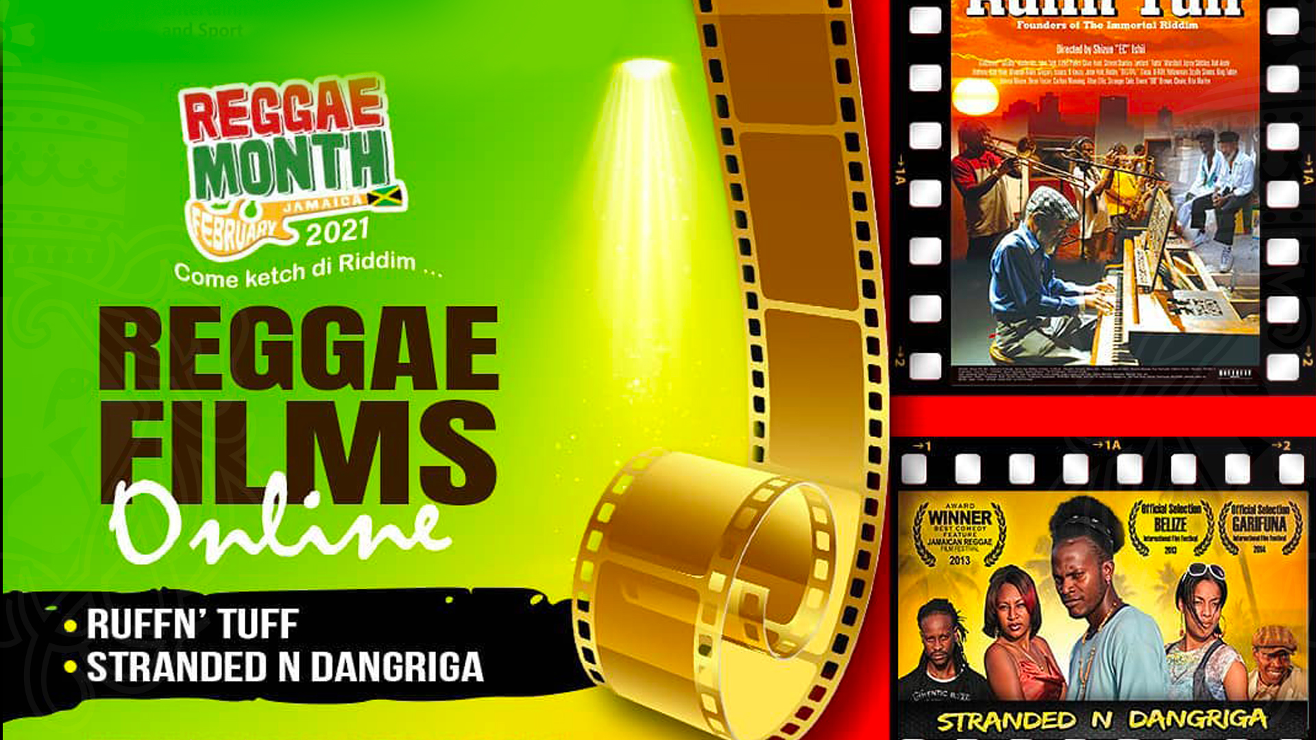 Reggae Month Jamaica - February 5 - Watch Reggae Films Online and see great festivals Ah Yaad!