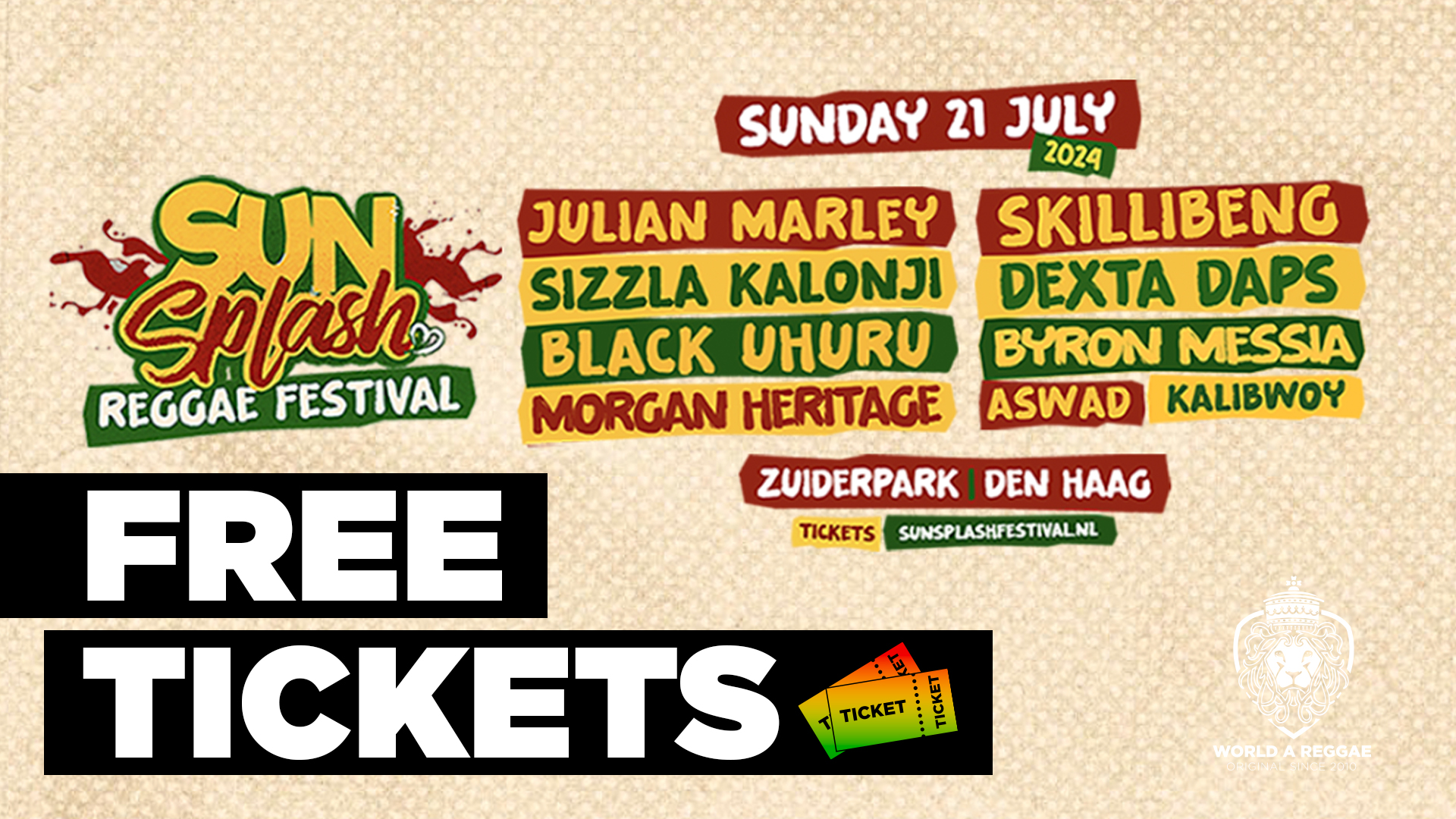 CLOSED: 5 Free Tickets to Sunsplash Reggae Festival, The